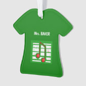 Noël du professeur de musique, Notes sur le vert (devant)