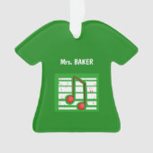 Noël du professeur de musique, Notes sur le vert (devant)