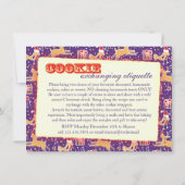 Noël Échange de biscuits et étiquette invitation (Dos)