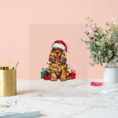 Noël Éclairage Santa Chapeau Cocker Spaniel Chien  (Mariage)