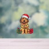 Noël Éclairage Santa Hat Labradoodle Chien Noël (Neutre)