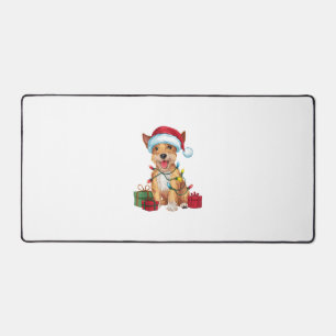 Noël Éclairage Santa Hat Skye Terrier Chien Noël
