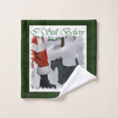 Noël écossais Terrier (Gant de toilette)
