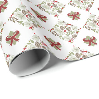 Noël, élégant, hiver. Papier cadeau