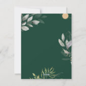 Noël élégante faire-part de grossesse verte (Dos)