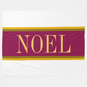 NOEL Elegante Feestelijke Bourgondische Rode Witte Fleece Deken