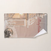 Noël - Élégantes boules de Noël, Lanterne (Serviette à main)