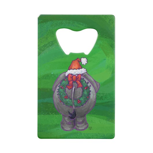 Noël Eléphant Sur Vert (Dos)