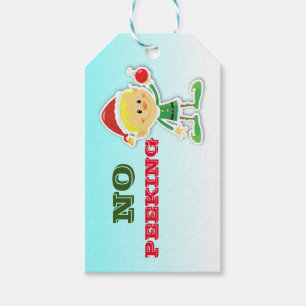Noël Elf "No Peeking" Cadeau Étiquette