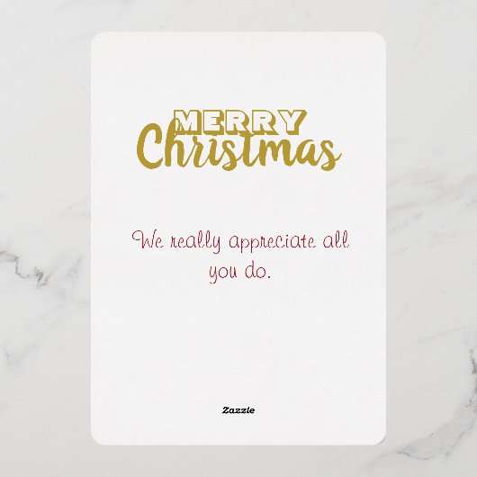 Noël Employé Appréciation vacances (Verso)