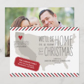 Noël en Californie Faire-part de déménagement (Devant / Derrière)