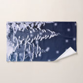 Noël en hiver bleu et argenté (Serviette à main)