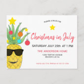 Noël En Juillet Ananas Fête Invitation (Devant)