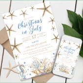 Noël en juillet Beach Party Invitation