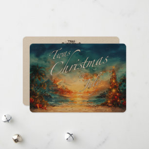 Noël en juillet Carte de vacances de plage - 5x7