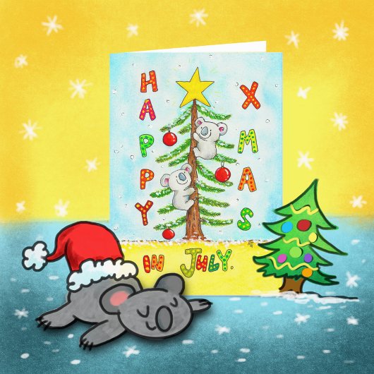 Noël en juillet Carte de voeux