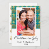 Noël en juillet Carte photo ananas (Devant / Derrière)