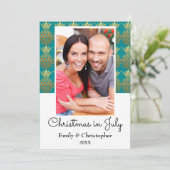 Noël en juillet Carte photo ananas (Debout devant)