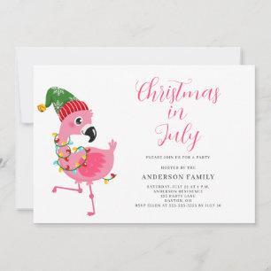 Noël En Juillet Fête Invitation