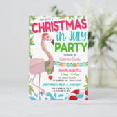 Noël En Juillet Fête Invitation (Debout devant)