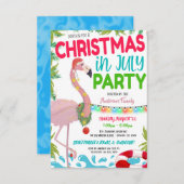Noël En Juillet Fête Invitation (Devant / Derrière)