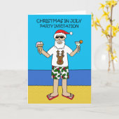 Noël en juillet Fête Invitation (Fleur jaune)