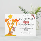 Noël en juillet Fête Invitation (Debout devant)