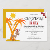Noël en juillet Fête Invitation (Devant / Derrière)