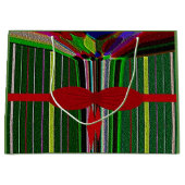 "Noël en juillet" Grand sac cadeau brillant (Devant)