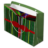 "Noël en juillet" Grand sac cadeau brillant (Dos Angle)