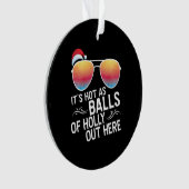 Noël En Juillet Hot As Balls Père Noël Sunglass (devant)