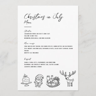 Noël en juillet menu classique à main