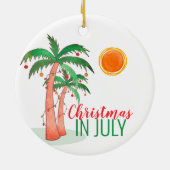 Noël en juillet Ornement céramique (Dos)