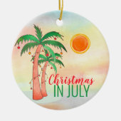 Noël en juillet Ornement céramique (Devant)