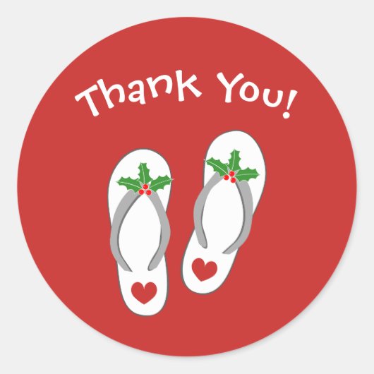Noël en juillet Vacances plage flip flop stickers (Devant)