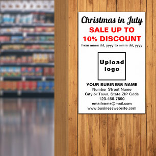 Noël en juillet Vente d'affaires Poster blanc