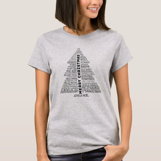 🎄 Noël en plusieurs langues T-shirt (Devant)