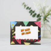 Noël en verre teint AJOUTER VOTRE PHOTO Carte post (Debout devant)