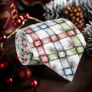 Noël En vichy cravate rustique