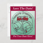 Noël Enregistrer la date Carte postale (Devant / Derrière)