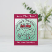 Noël Enregistrer la date Carte postale (Debout devant)