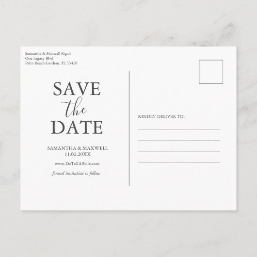 Noël Enregistrer la date Cartes postales (Dos)