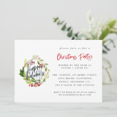 Noël entreprise invitation feuille d'hiver (Debout devant)