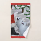 Noël Eskimo Chien américain (Serviette à main)