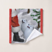 Noël Eskimo Chien américain (Gant de toilette)