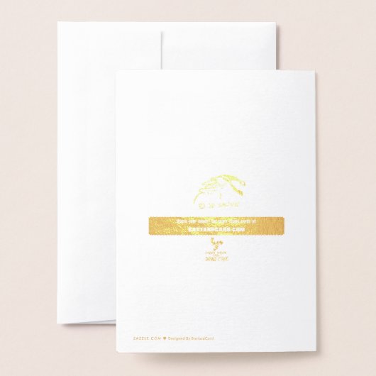 Noël est Bull - carte typographique (Derrière avec enveloppe)