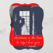 Noël est l'heure de dire je t'aime le carte photo (Devant / Derrière)