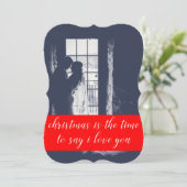 Noël est l'heure de dire je t'aime le carte photo (Debout devant)