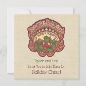 Noël et bénédictions de Yule Invitation de vacance (Devant)