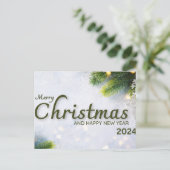 Noël et Nouvel An 2024 carte postale (Debout devant)